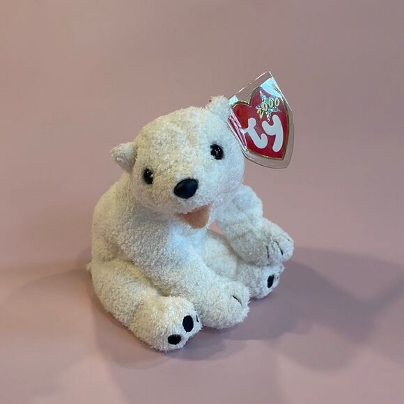 2000 Original TY Beanie Baby  AURORA the White Polar Bear 6.5” NWT excellent… - Picture 1 of 9